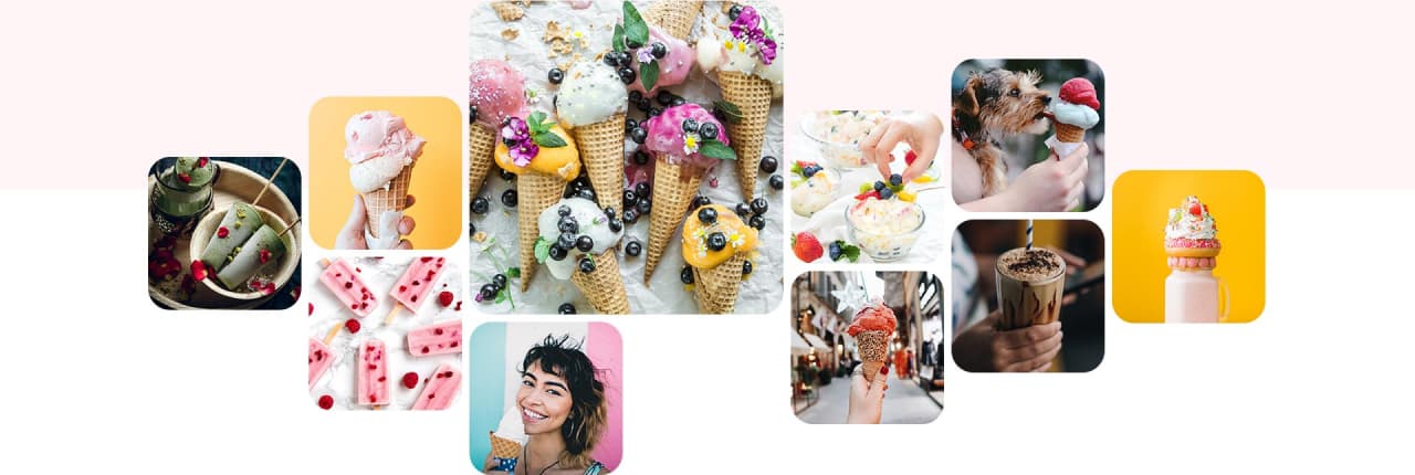 Gallery of different ice cream